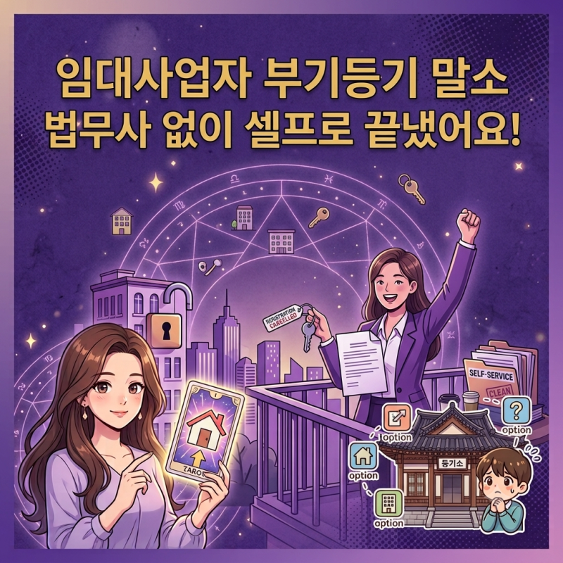 임대사업자 부기등기말소 셀프로 했어요.