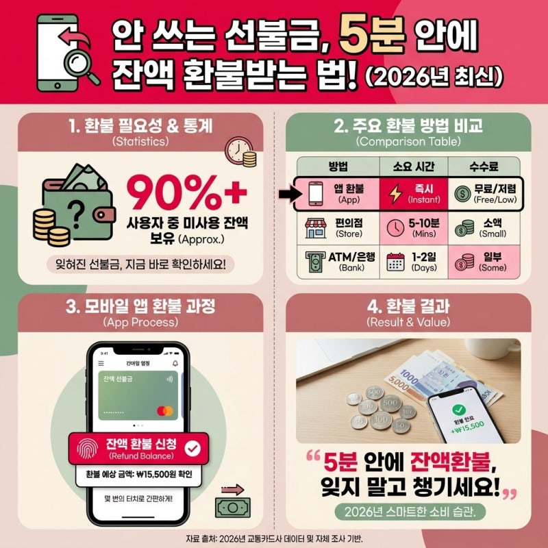 모바일 교통카드 잔액 환불 안 쓰는 선불금 돌려받는 방법, 알고 보니 진짜 함정은 따로 있었....