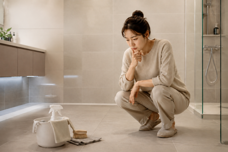 욕실 타일 시공 후 청소 방법과 주의사항 알아보기
