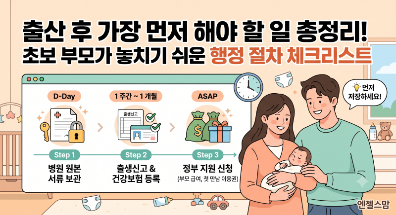 출산 후 가장 먼저 해야 할 일 총정리! 초보 부모가 놓치기 쉬운 행정 절차 체크리스트