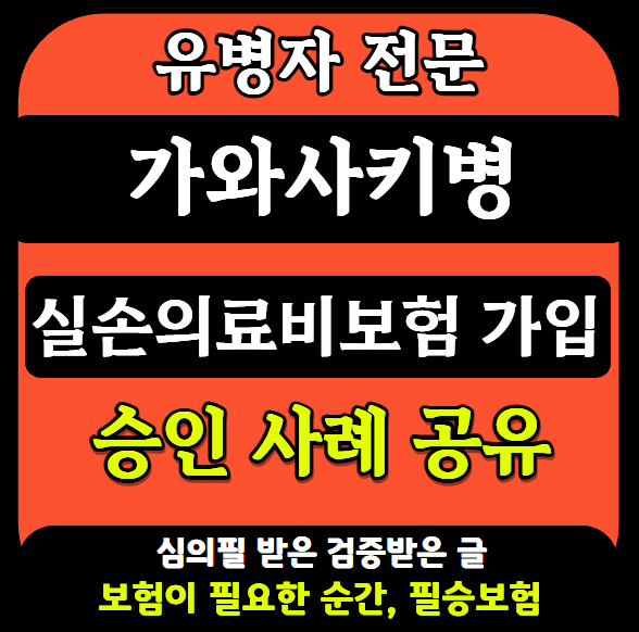 가와사키병 표준형 실비 보험가입, 할증 조건으로 인수됩니다