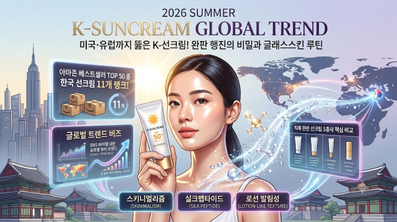 2026 여름 K-선크림 글로벌 열풍, 글래스스킨·스키니멀리즘 총정리