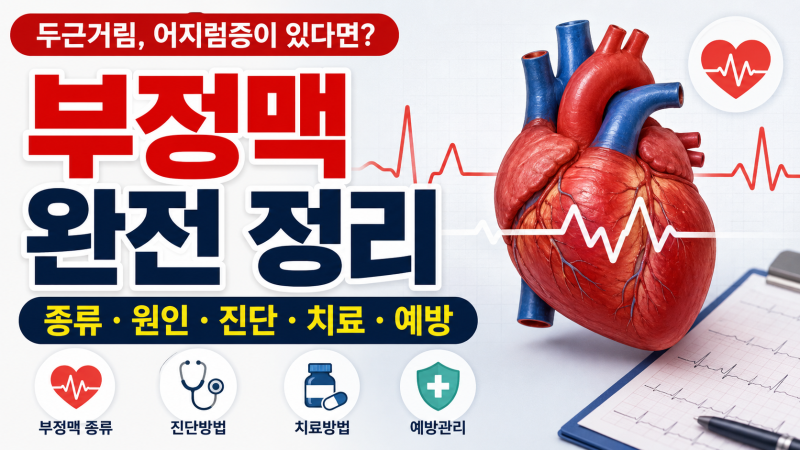 부정맥(부정맥의 종류, 진단방법, 치료방법 등)
