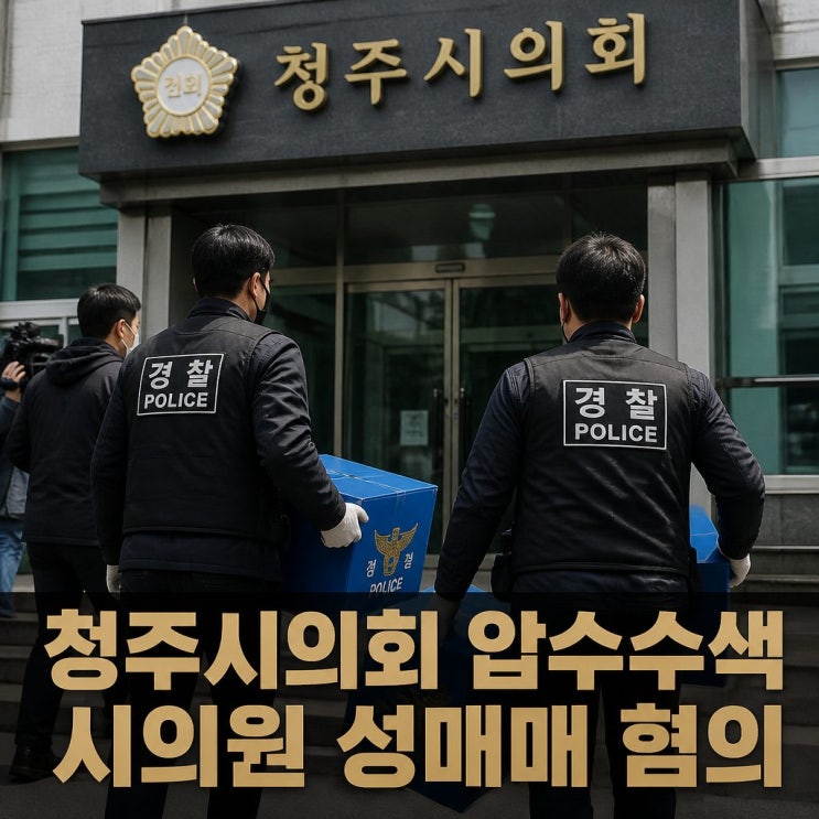 [속보] 경찰, <b>청주</b>시의회 압수수색 <b>시의원</b> 아동 성매매 혐의