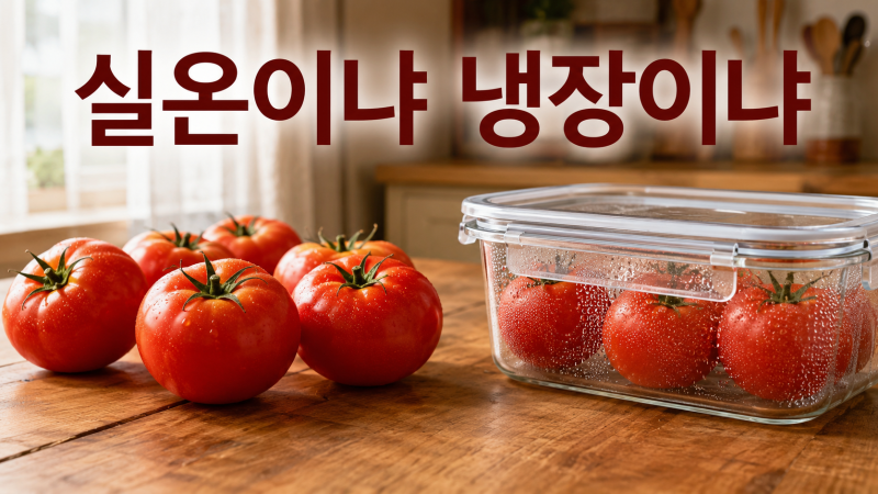 토마토 보관법, 실온이냐 냉장이냐 가르는 기준은 딱 하나예요