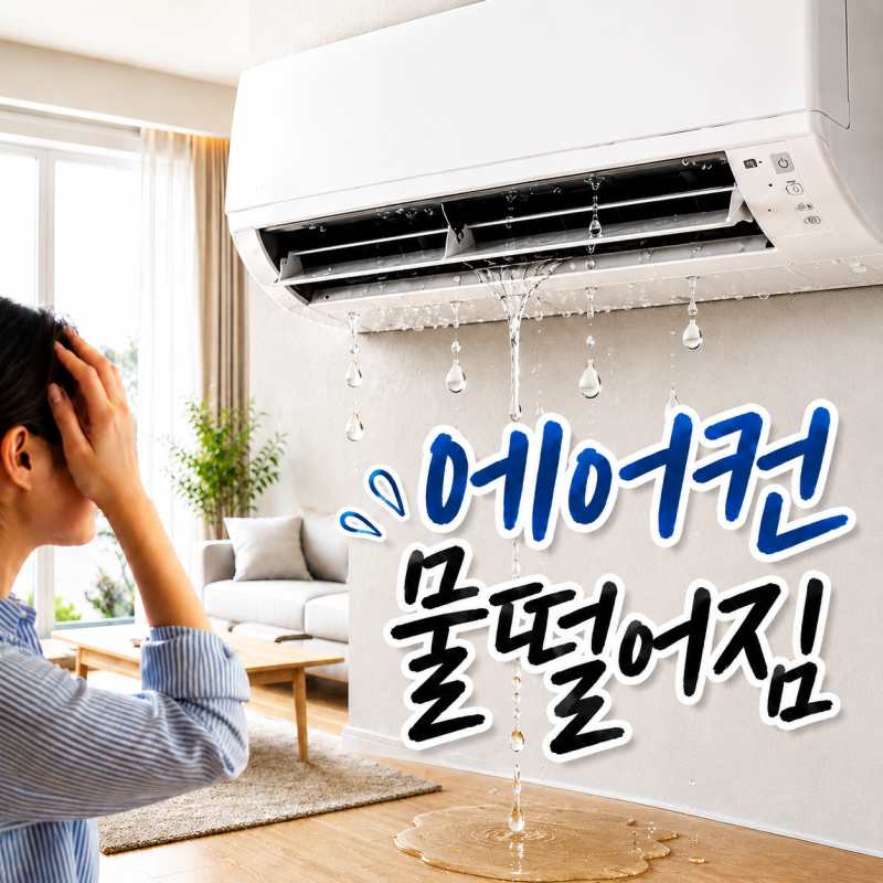 에어컨 물떨어짐 원인 배관 실외기 위치별로 먼저 확인했어요