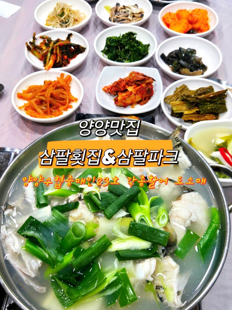 양양 삼팔횟집 삼팔파크 현지인이 추천하는 수협 중매인 직영 횟집의 강원도 바다 한상