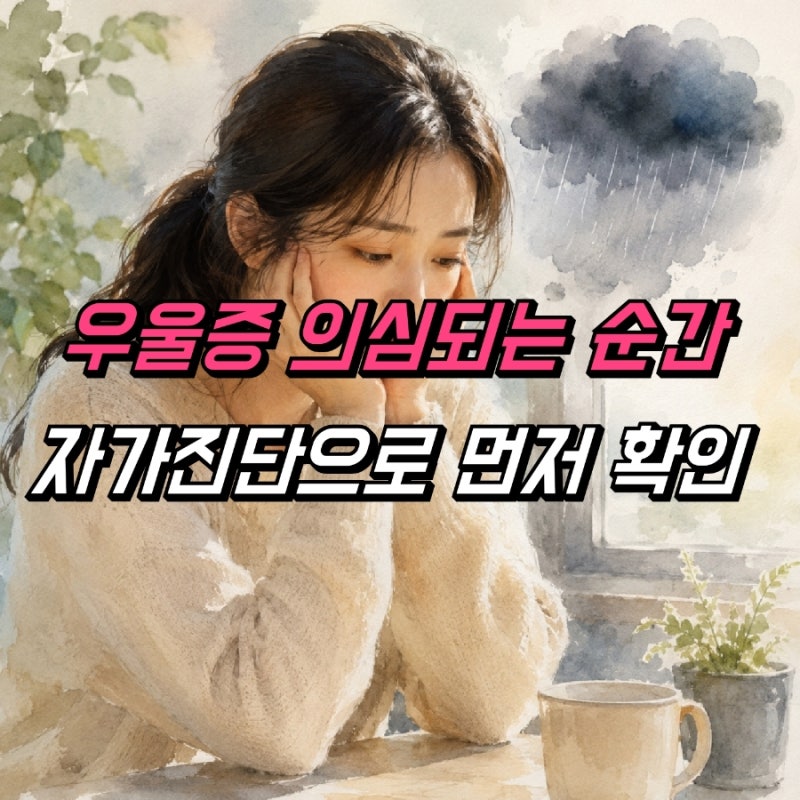 우울증 초기증상, 우울증테스트 자가진단 극복방법