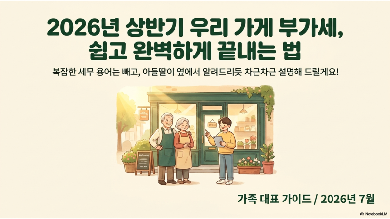 2026년 7월 부가가치세 신고기간 및 셀프 홈택스 신고 방법