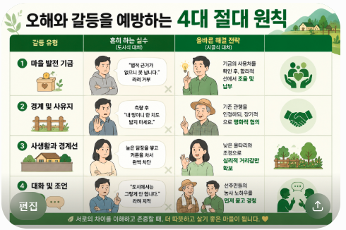 제14편: 마을 공동체에 잘 적응하는 방법시골 인간관계의 기본 | 귀농귀촌 가이드