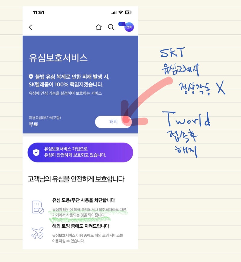 SKT 유심보호 해제, 스마트폰 교체 아이폰 망 접속 불가 현상