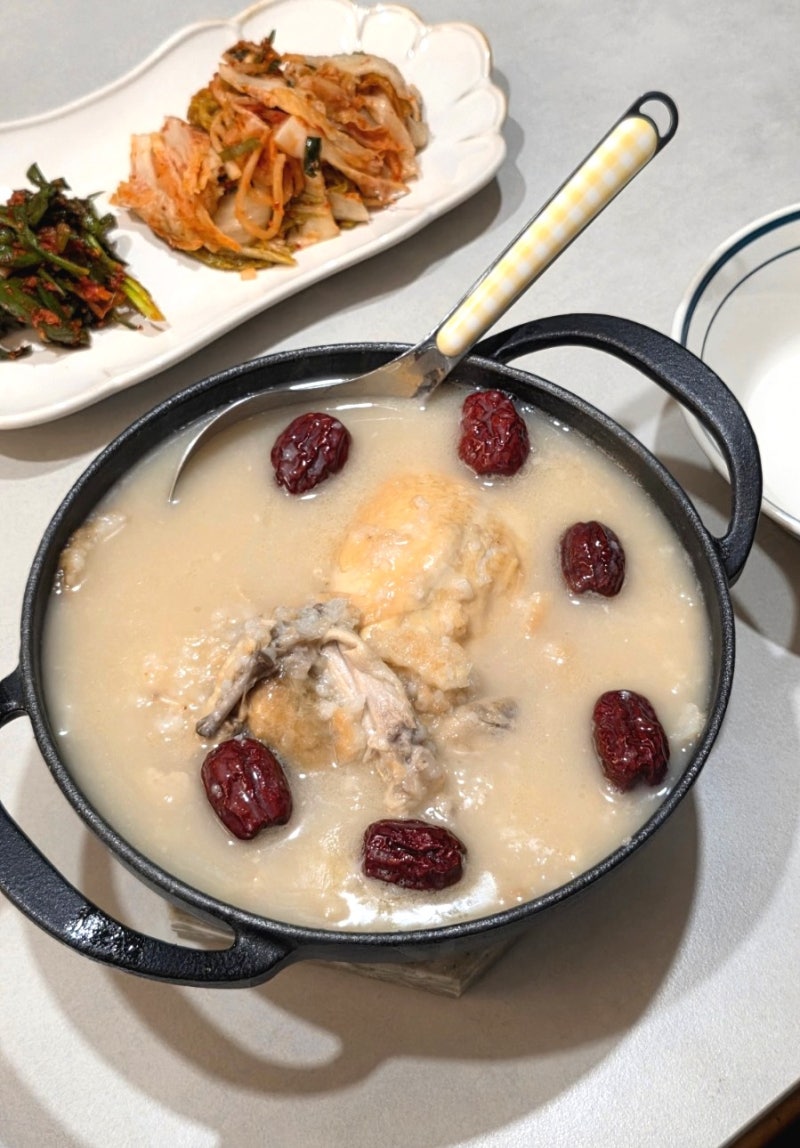 초복 여름보양식, 집에서 피코크 누룽지 삼계탕 만들기