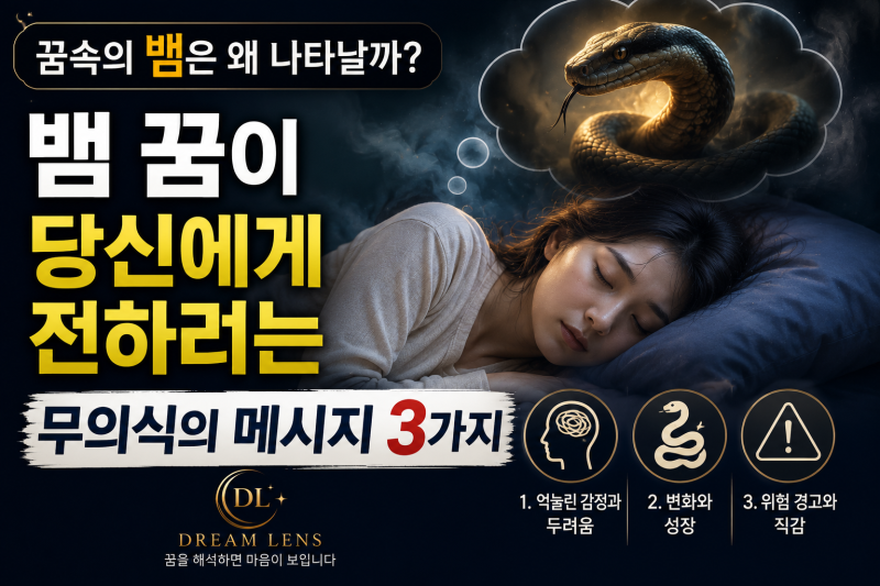 꿈속의 뱀은 왜 나타날까? 뱀 꿈이 당신에게 전하려는 무의식의 메시지 3가지