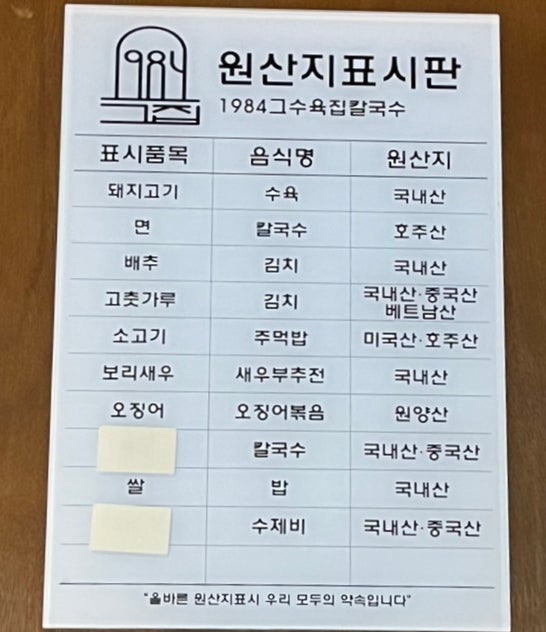 1984그수육집칼국수 위례점 사진 5