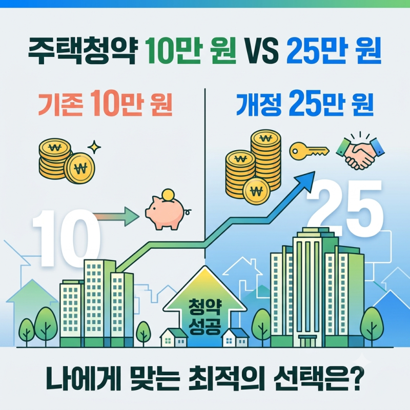 주택청약 종합저축 10만 원 대신 25만 원 넣어야 할까?