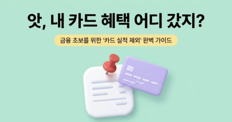 [카드 용어] 카드 실적 제외 업종, 어디까지인가요?