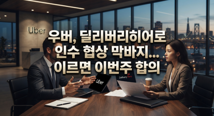 <b>우버</b>, <b>딜리버리히어로 인수</b> 협상 막바지...이르면 이번주 합의... 