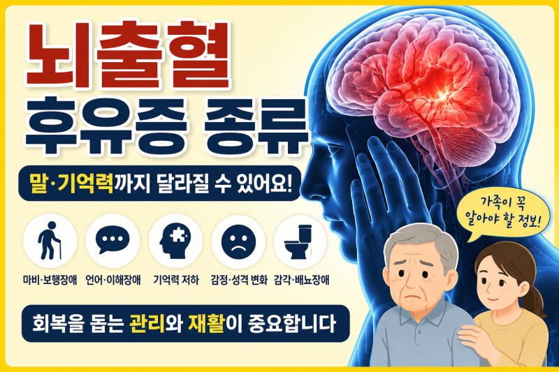 민경욱 의식불명 뇌출혈 후유증 종류