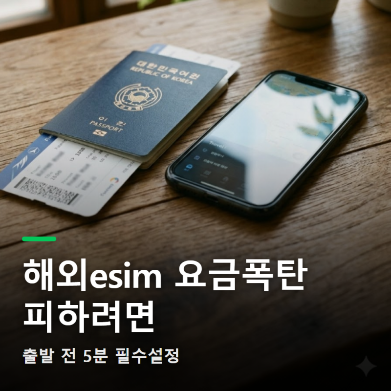 해외여행 esim 사용 방법, 데이터 로밍 요금 폭탄 피하는 설정법
