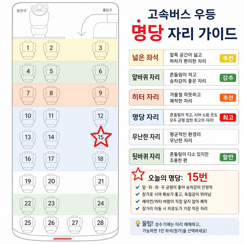 고속버스 우등명당 자리 20번 타보고 정리한 진짜 후기