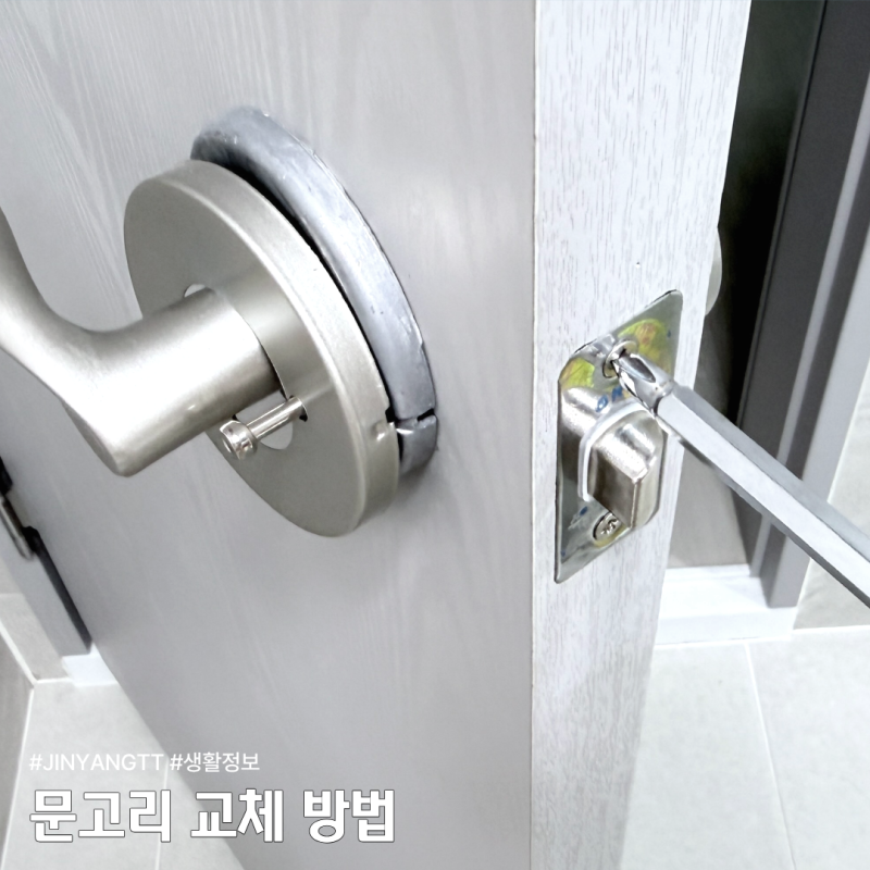 문고리 교체 방법, 드라이버 하나로 여자 혼자 셀프로 성공!