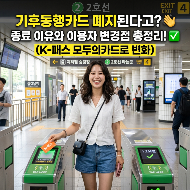 기후동행카드 폐지된다고? 종료 이유와 이용자 변경점 총정리(K패스 모두의카드로 변화)