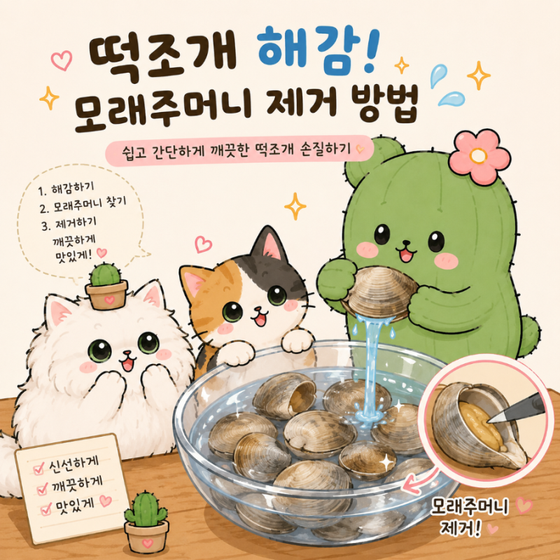 [정보] 떡조개 모래씹히는거없이 말끔하게 해감하는 꿀팁! (and 백합)
