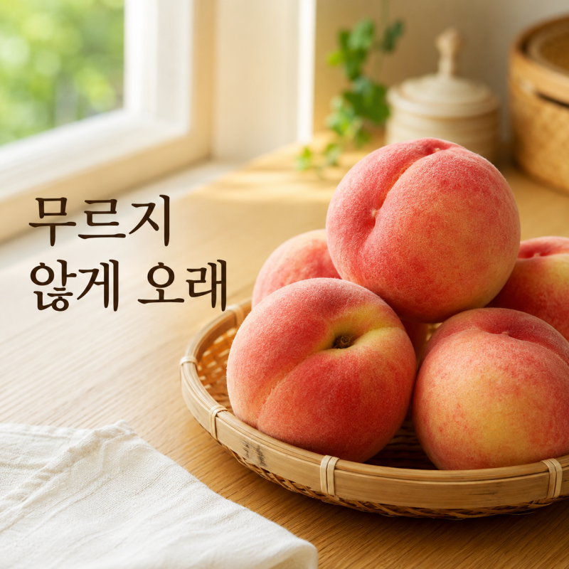 복숭아 보관법, 냉장고부터 넣지 마세요 익은 정도별로 두는 순서