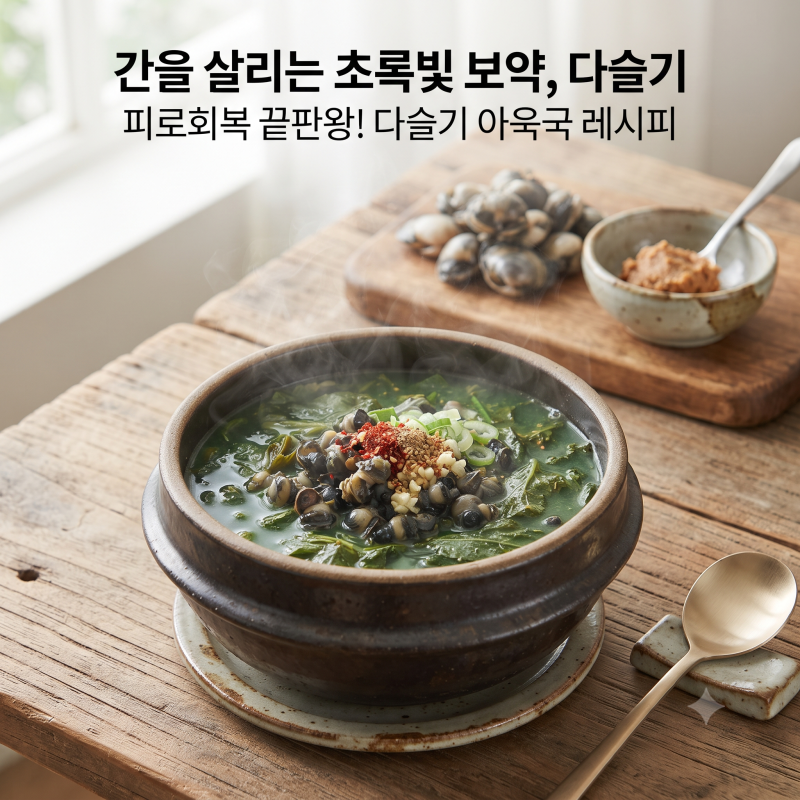 간을 살리는 초록빛 보약, 다슬기효능 5가지와 구수한 아욱국 레시피