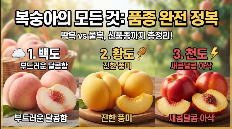 복숭아의 종류 및 품종별 정리