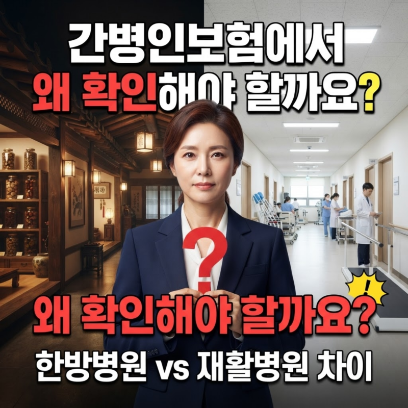 한방병원과 재활병원 차이, 간병인보험에서 왜 확인해야 할까요?
