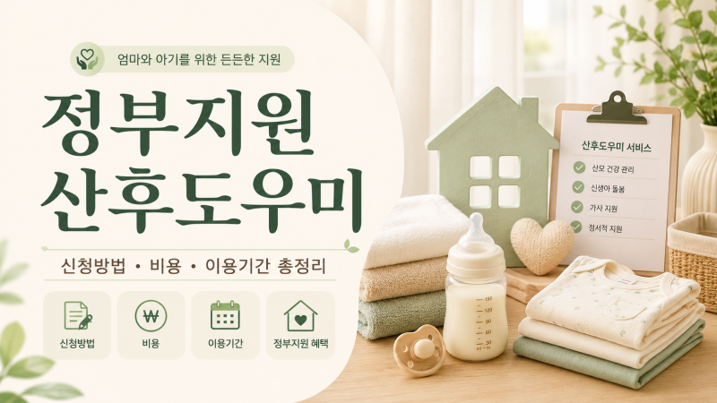 2026 정부지원 산후도우미 신청방법, 비용과 이용기간 총정리