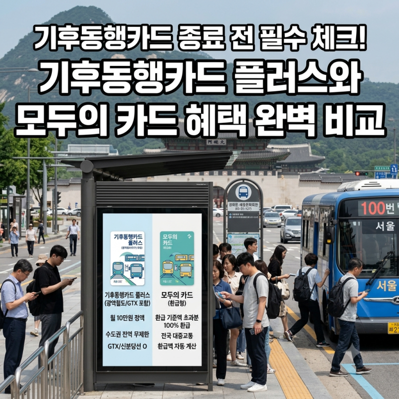 기후동행카드 종료 전 필수 체크! 기후동행카드 플러스와 모두의 카드 혜택 완벽 비교