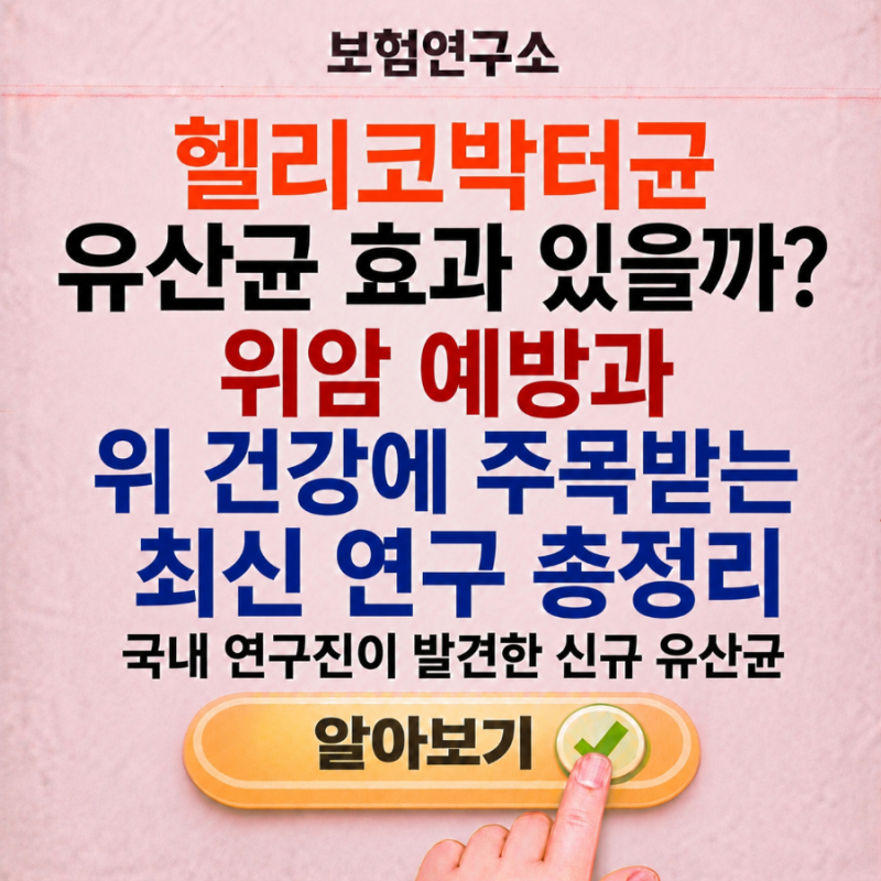 헬리코박터균 유산균 효과 있을까? 위암 예방과 위 건강에 주목받는 최신 연구 총정리