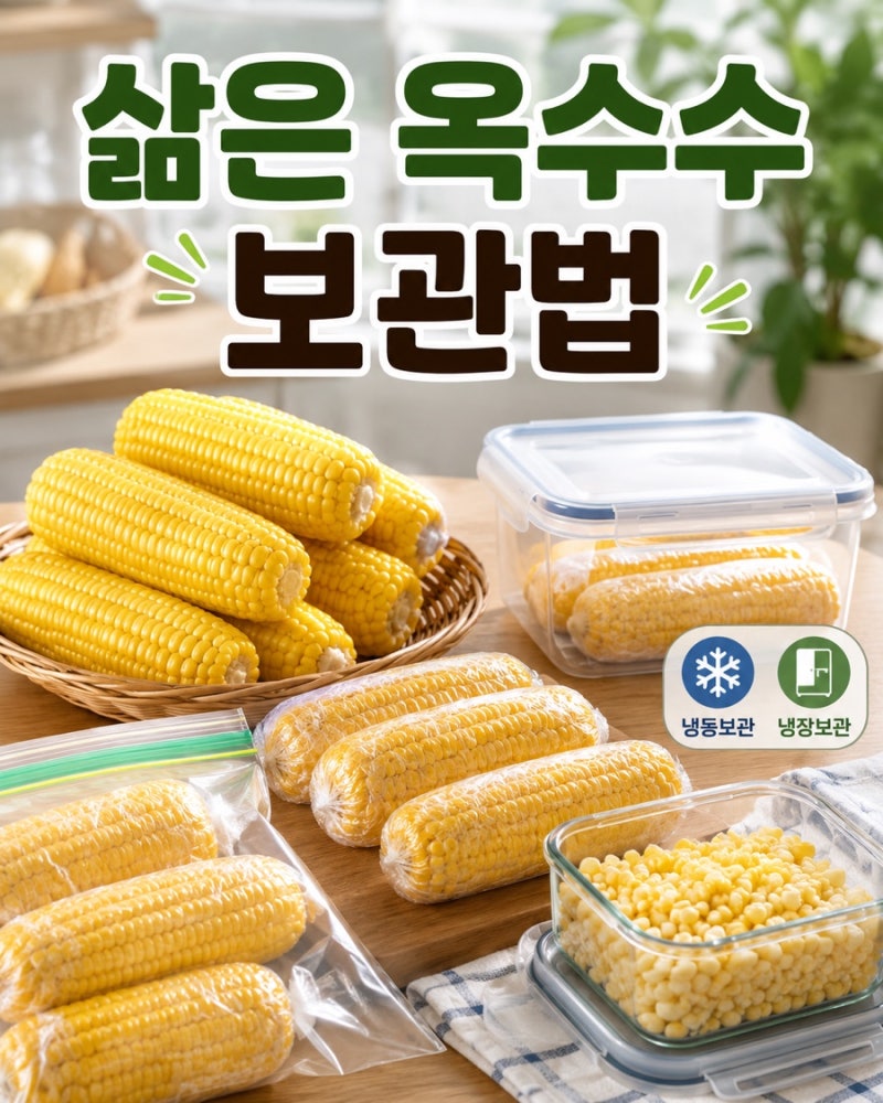삶은 옥수수 보관법, 냉장고에 그냥 넣으면 딱딱해져요