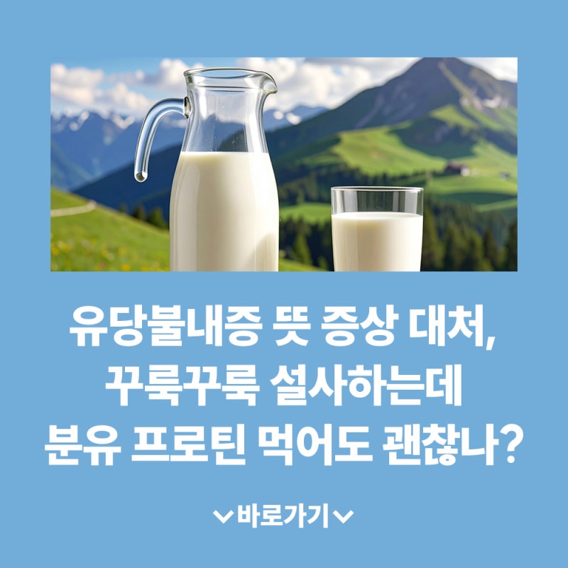 유당불내증 뜻 증상 대처, 꾸룩꾸룩 설사하는데 분유 프로틴 먹어도 괜찮나?