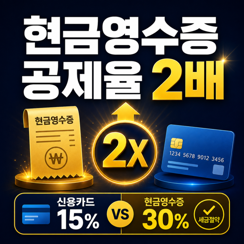 현금영수증 공제율 신용카드 2배 조회 신청 체크리스트