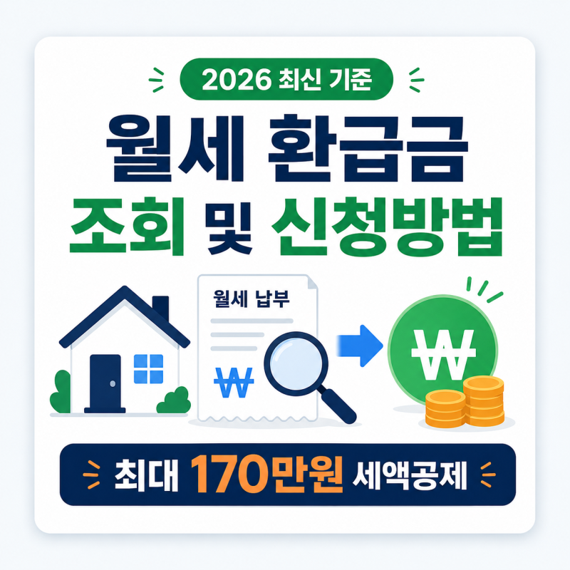 월세 환급금 조회 및 신청방법 총정리