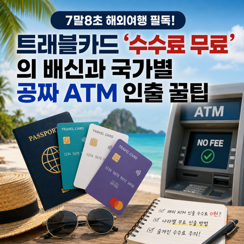 7말8초 해외여행 필독! 트래블카드 '수수료 무료'의 배신과 국가별 공짜 ATM 인출 꿀팁