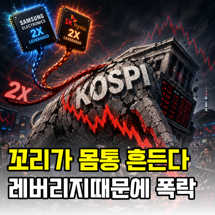 "꼬리가 몸통 흔드네요" <b>삼전닉스 레버리지</b> 때문에 코스피... 