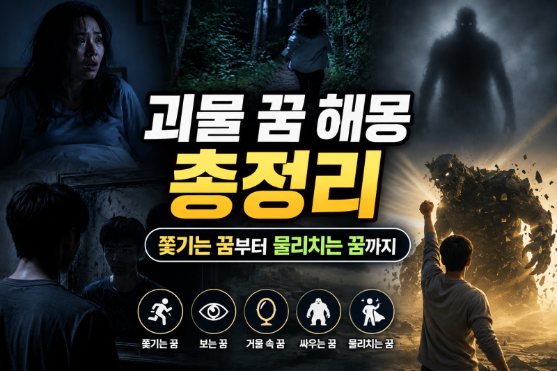 괴물 꿈 해몽 총정리, 쫓기는 꿈부터 물리치는 꿈까지