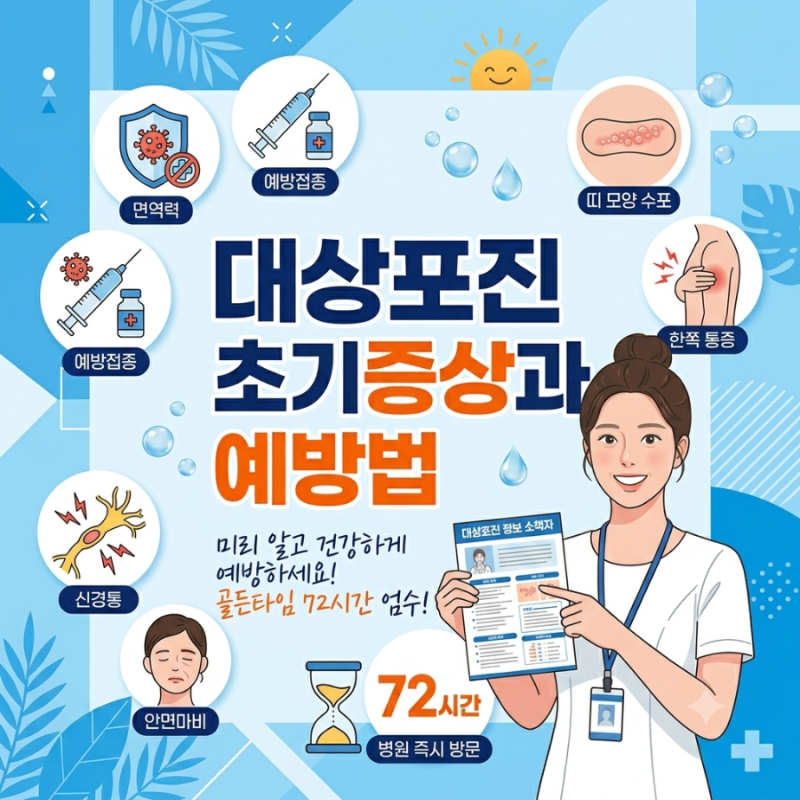 50대 이상이라면 꼭 알아야 할 대상포진 초기증상과 예방법