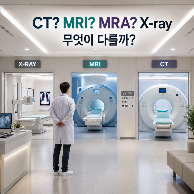 병원 갈 때마다 헷갈리는 X-ray, CT, MRI, MRA 완벽 정리! (차이점, 비용, 주의사항)