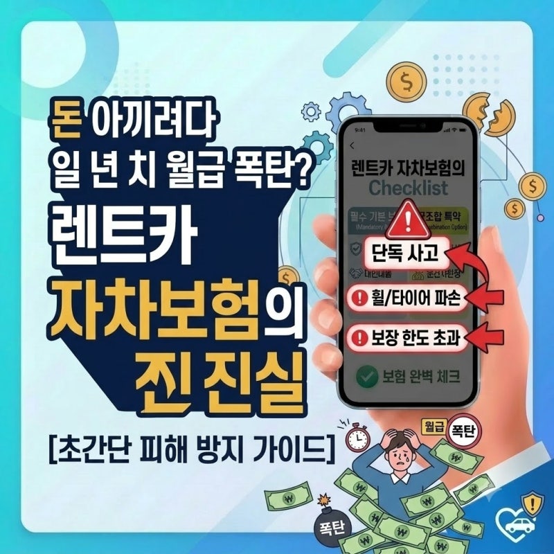 렌트카 보험 완벽 가이드｜자차보험 꼭 들어야 할까? 면책금·휴차료까지 총정리
