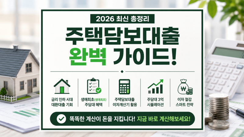 [영끌족 대환대출 완벽 정리] 생애최초 조건부터 시중은행 하단 주택담보대출 금리 비교 및 ....