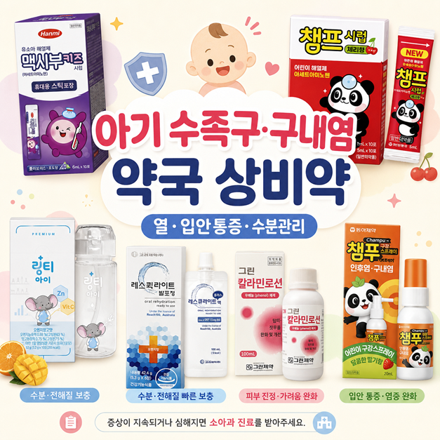 아기 수족구 구내염｜약국 상비약과 입안 통증 관리 팁 총정리