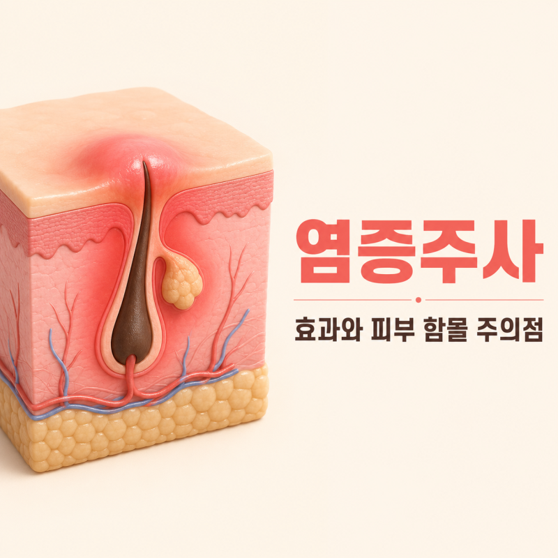 염증주사 효과와 부작용, 여드름이 패일 수 있는 이유까지