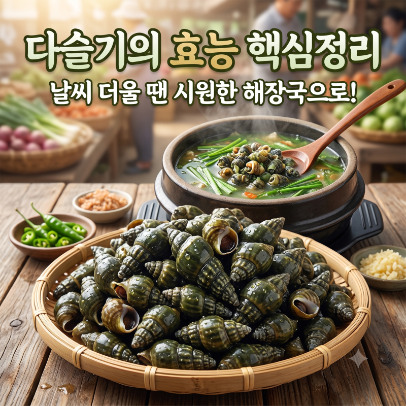 다슬기의 효능 핵심정리