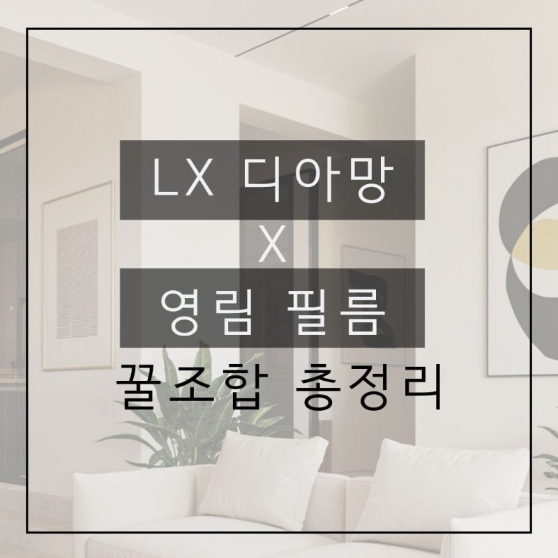 LX 디아망 X 영림 필름 꿀조합 총정리
