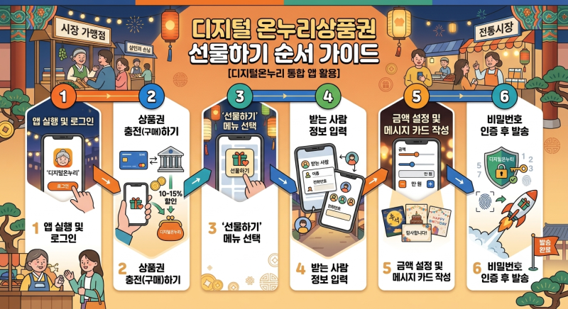온누리상품권 모바일로 간편하게 선물하기 방법!!